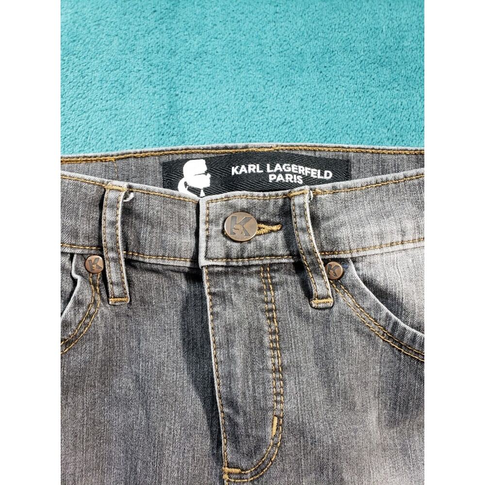 Karl Lagerfeld Women’s Skinny Jeans in Washed Gray - Picture 6 of 14